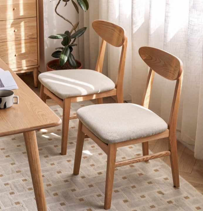 Ash, Oak Solid Wood Dining Chair 4 Pcs Set