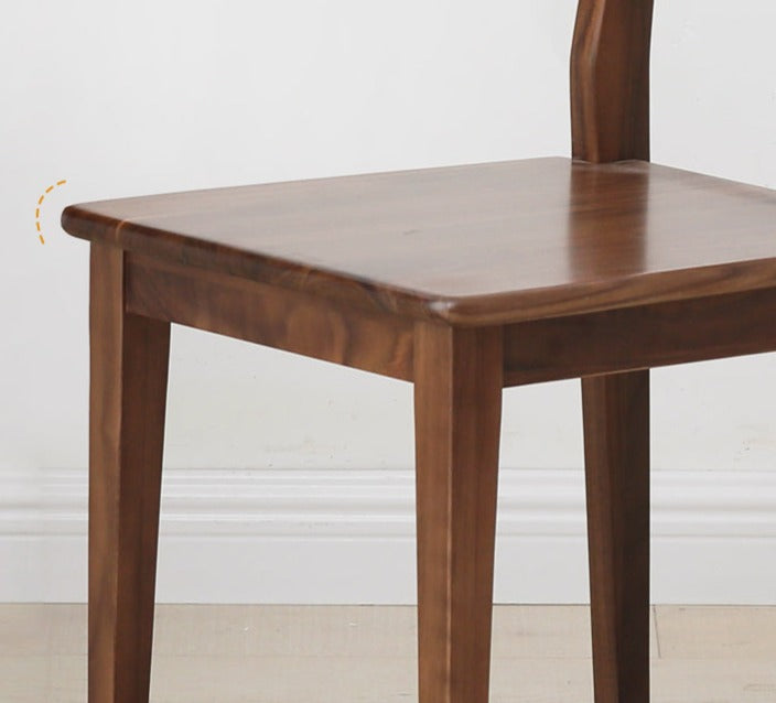 Black Walnut, Ash, Oak Solid Wood Dining Chair Set of 4