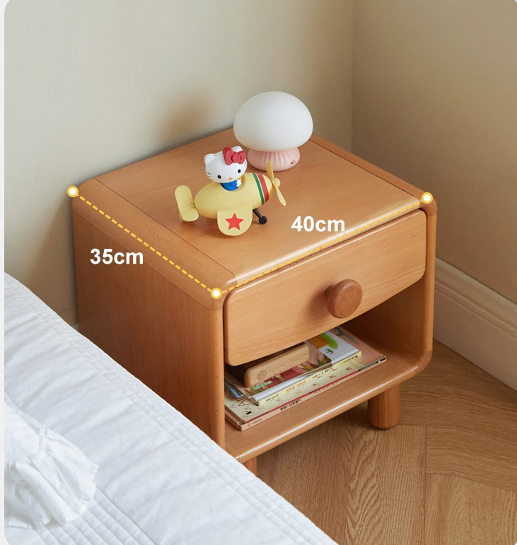 Beech Solid Wood Kids Nightstand