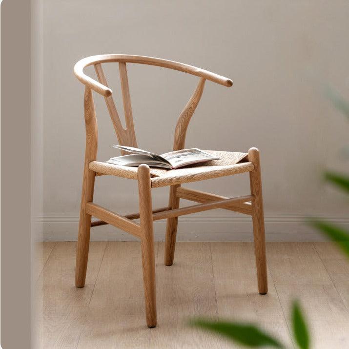 Ash Solid Wood Rope Wishbone Chair