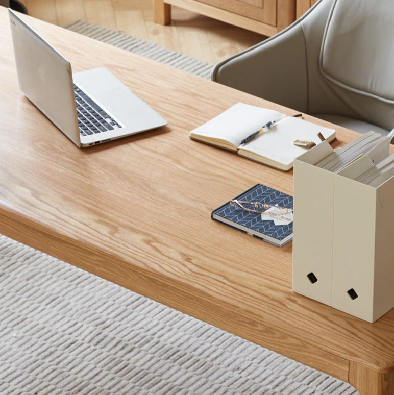 Oak Solid Wood Long Office Desk