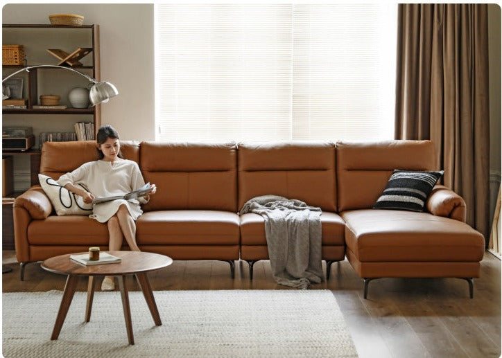 Genuine Leather Italian Normcore Modern Sofa