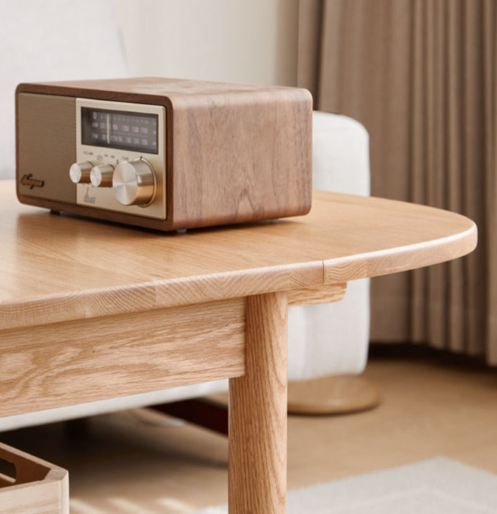 Oak, Beech Solid Wood Folding Mobile Coffee Table