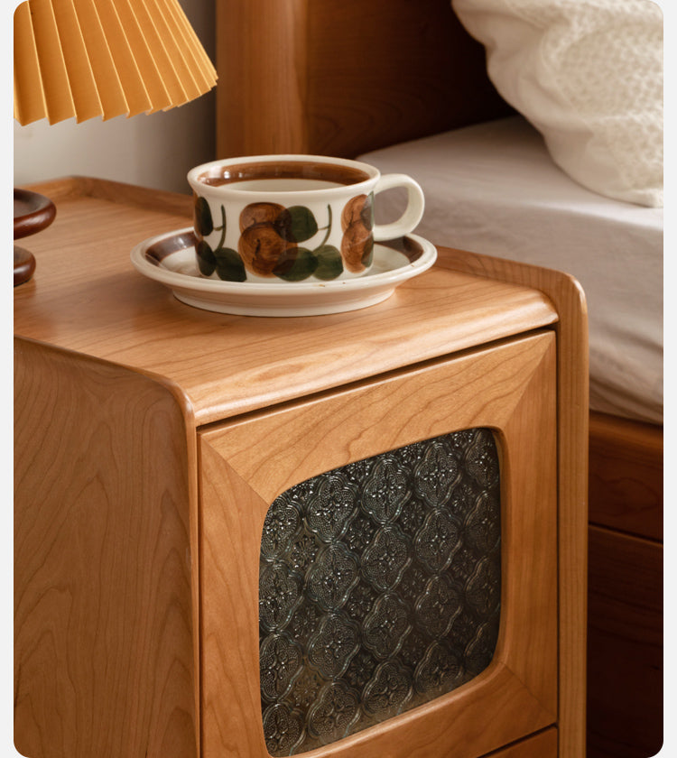 Cherry Solid Wood Nightstand.