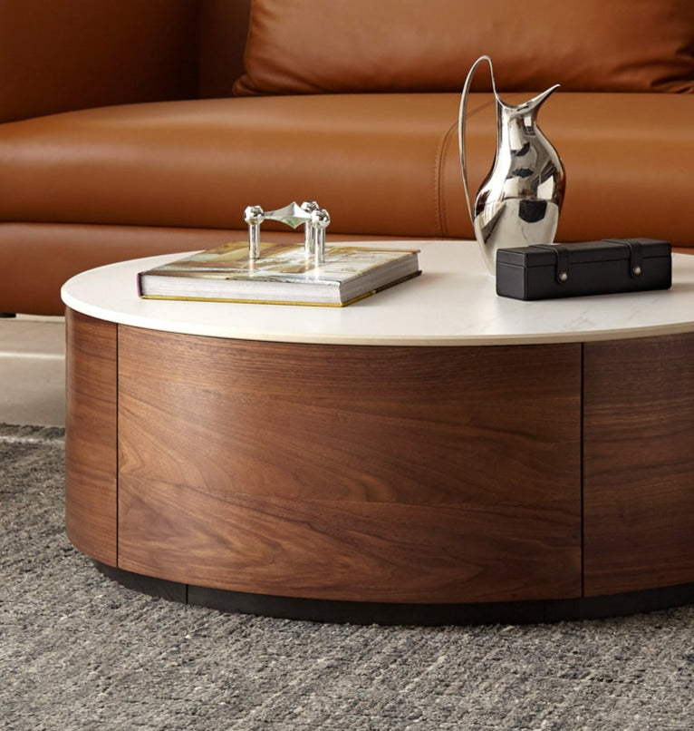 Black Walnut Slate Top Coffee Table