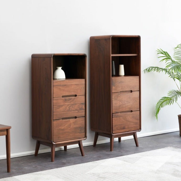 Black Walnut Solid Wood Side Cabinet