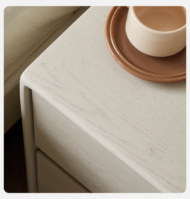 Solid Rubberwood Nightstand.