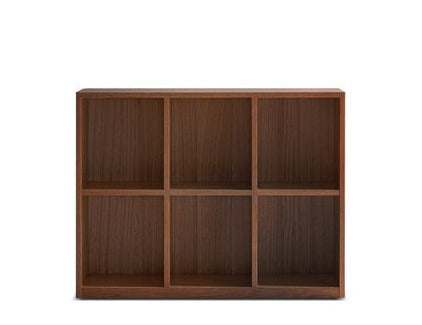 Black Walnut, Oak Solid Wood Low Bookcase, Modern Modular Storage Shelf Cabinet