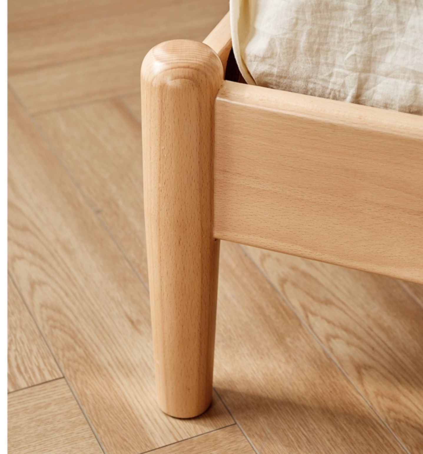 European Beech, Poplar Solid Wood Bed