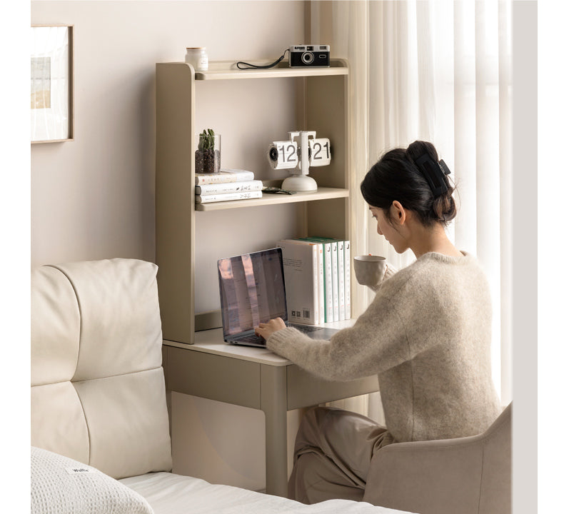 Poplar Solid Wood Office Desk, Small Dressing Table Slate Top