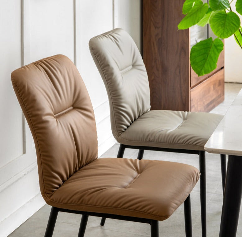 Organic Leather Soft Chair Set of 4