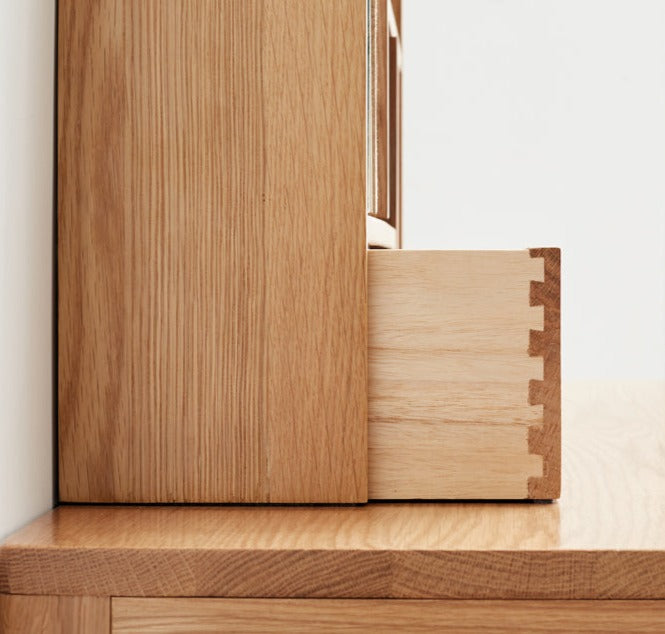 Rubberwood, Oak Solid Wood Table Shelves