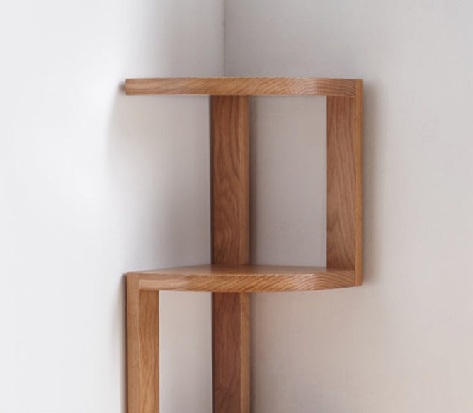 Oak Solid Wood Сorner Table Shelves