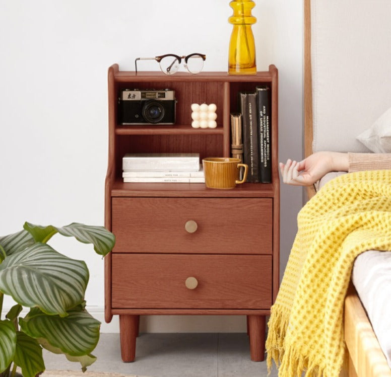 Oak Solid Wood Nightstand.
