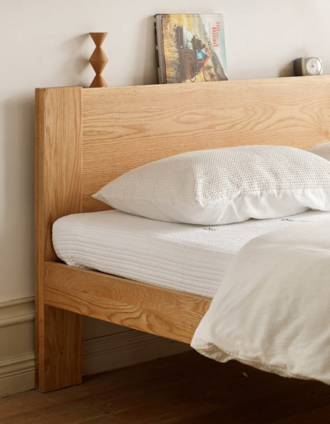 Oak, Rubberwood Solid Wood Bed - SPECIAL PRICE
