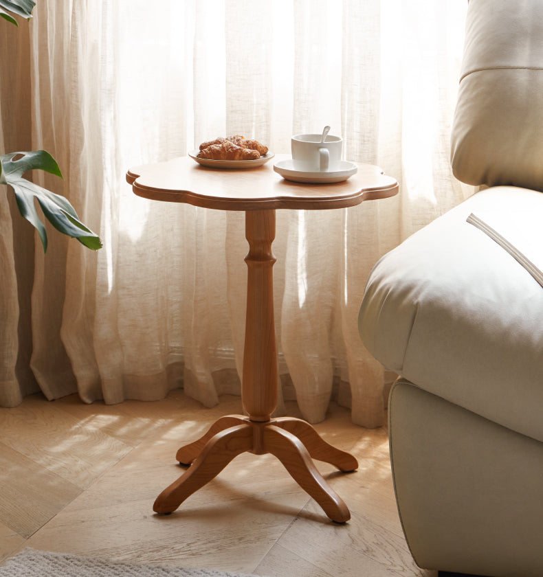 Cherry, Poplar Solid Wood Retro Side Table