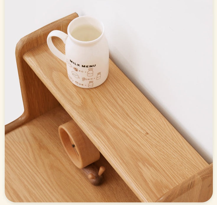 Oak, Beech Solid Wood, Solid RubberWood Small Footstool