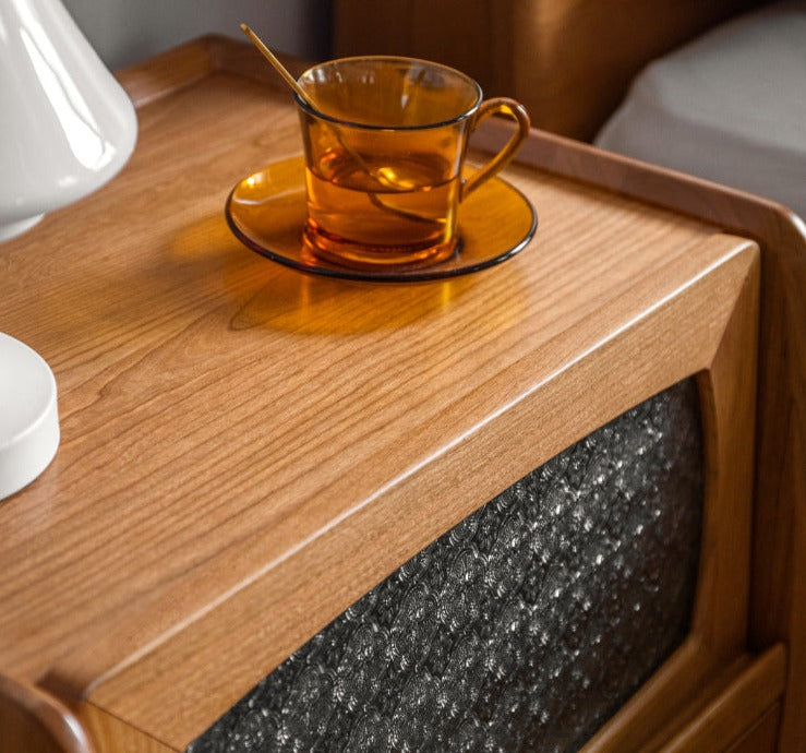 Cherry Solid Wood Nightstand.