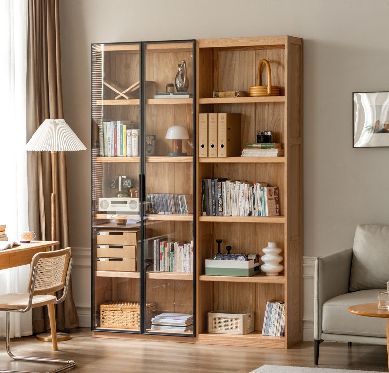 Ash Solid Wood Combination Bookcase Bookshelf