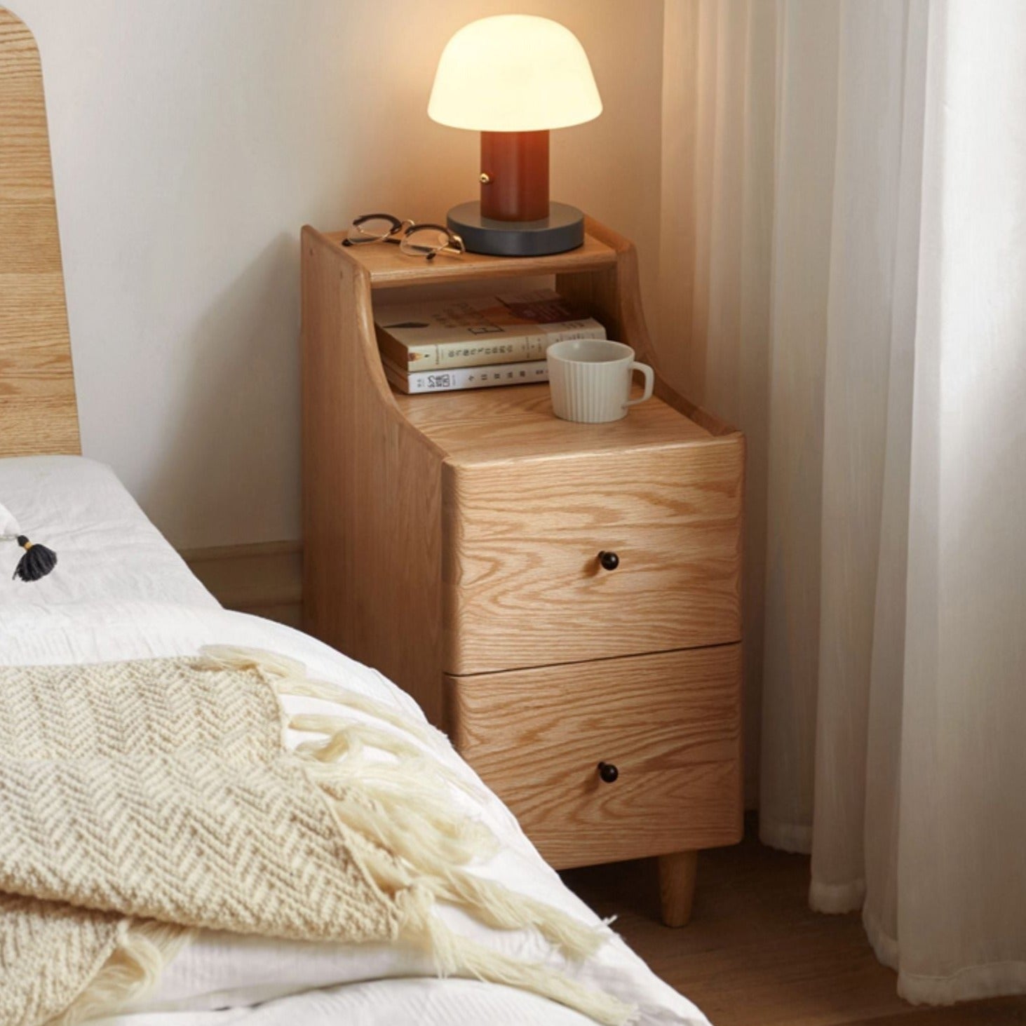 Solid wood deals nightstand ikea