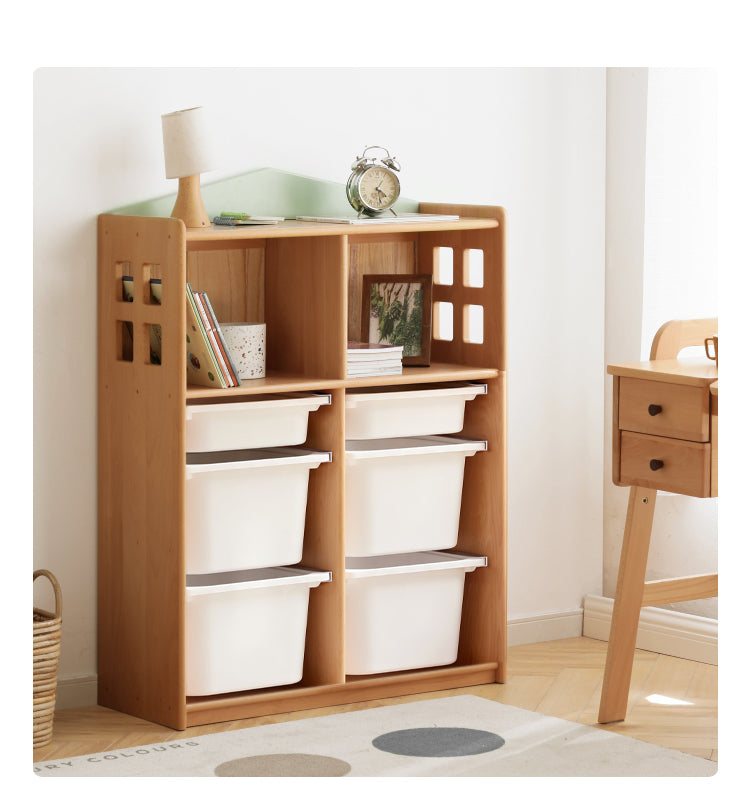 Beech Solid Wood Open Storage