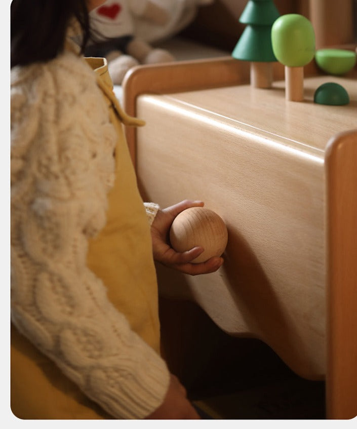 Beech Solid Wood Kids Nightstand