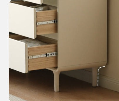 Ash Solid Wood Cream Style Chest of Drawers