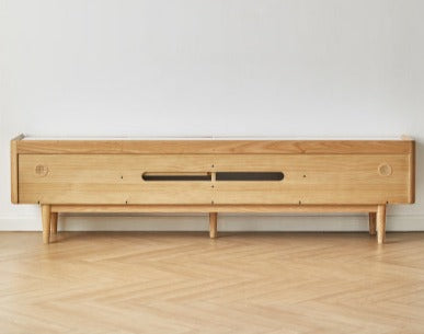 Ash Solid Wood TV Stand Rock Slab.