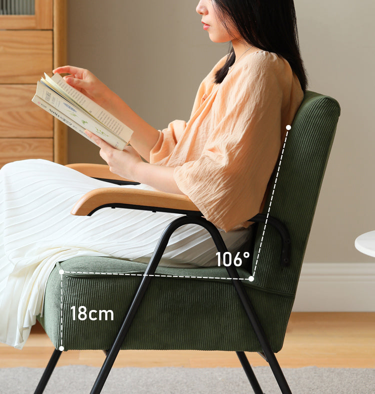 Fabric Sofa Chair Retro Leisure Armchair.