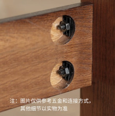 Bed black walnut solid wood