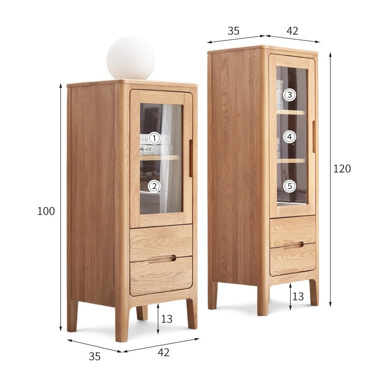 Oak Solid Wood Nordic Side Cabinet