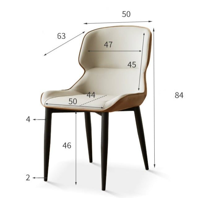 Organic Leather Soft Chair Set of 2