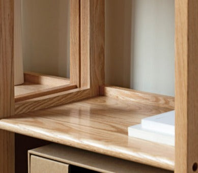 Oak Solid Wood Multi-Layer Bookshelf