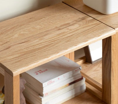 Oak Solid Wood Multi-Layer Bookshelf