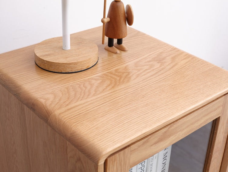 Oak, Beech Solid Wood Nordic Side Cabinet