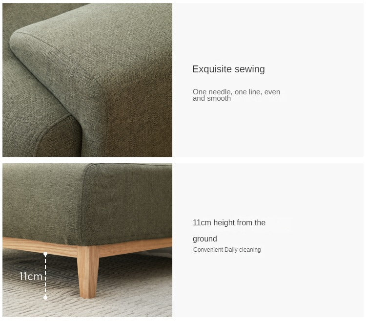 Fabric Modern Corner Sofa with High Back, Frame - Russian Larch