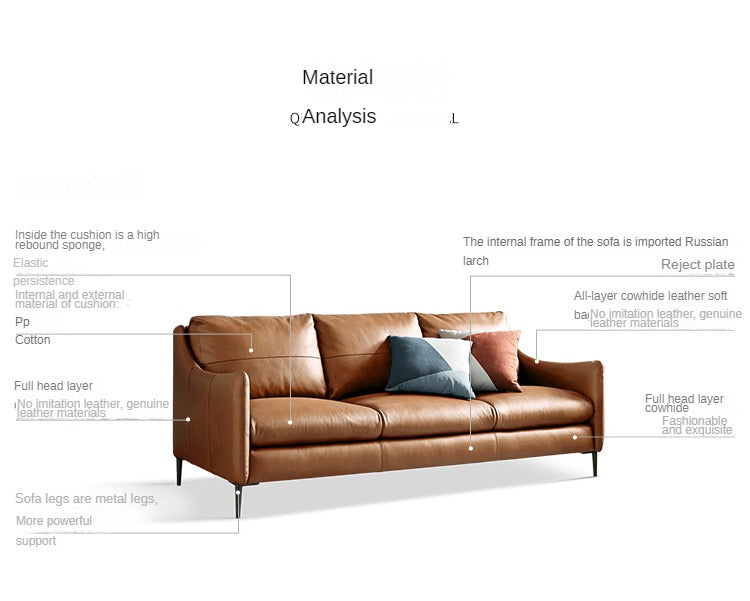 Leather Sofa Genuine Cowhide.