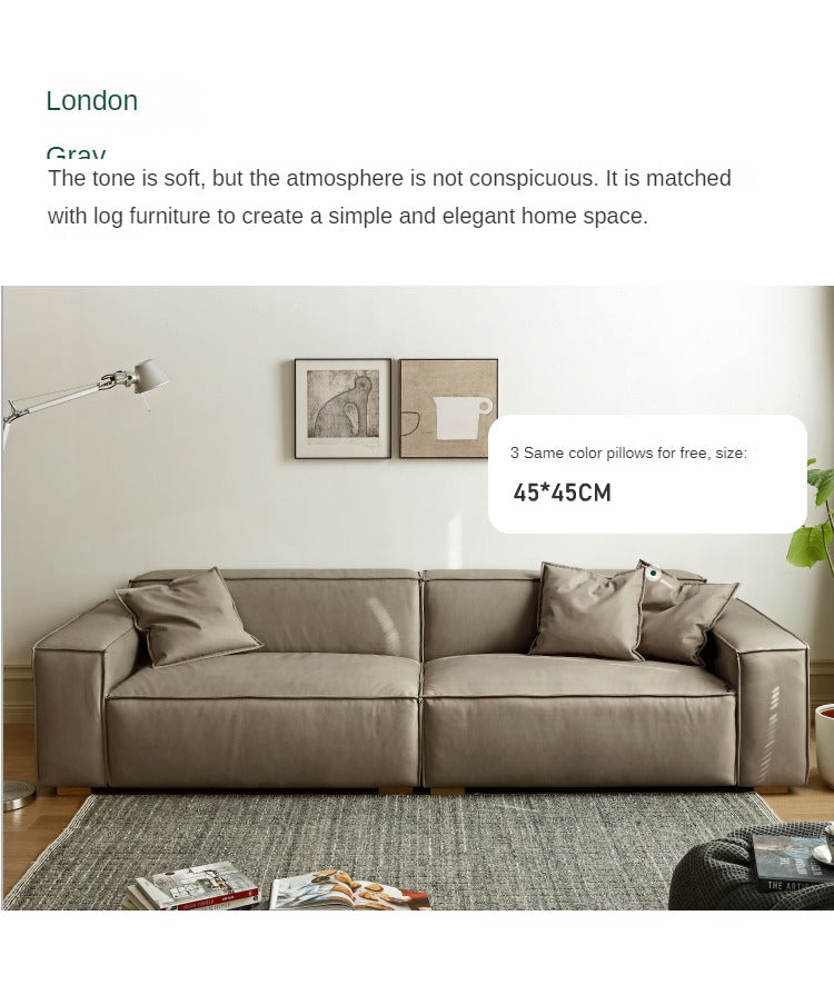 Luxury Сow Leather Sofa, Technical Fabric Sofa.