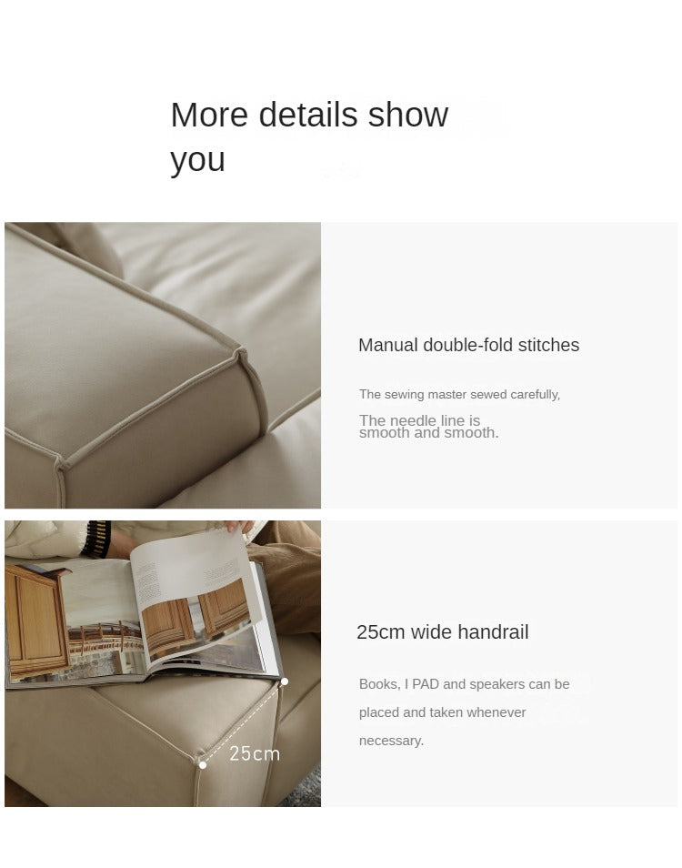 Luxury Сow Leather Sofa, Technical Fabric Sofa.