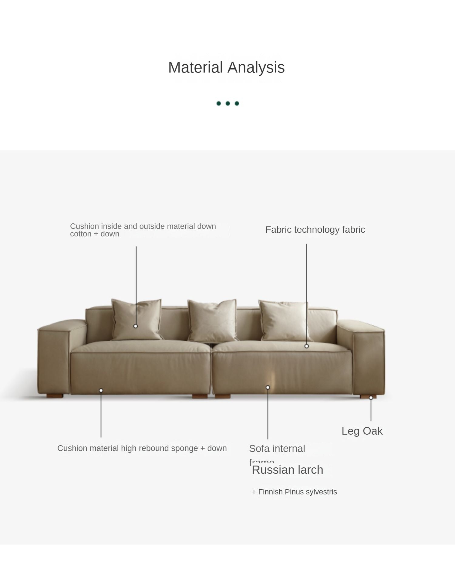 Luxury Сow Leather Sofa, Technical Fabric Sofa.