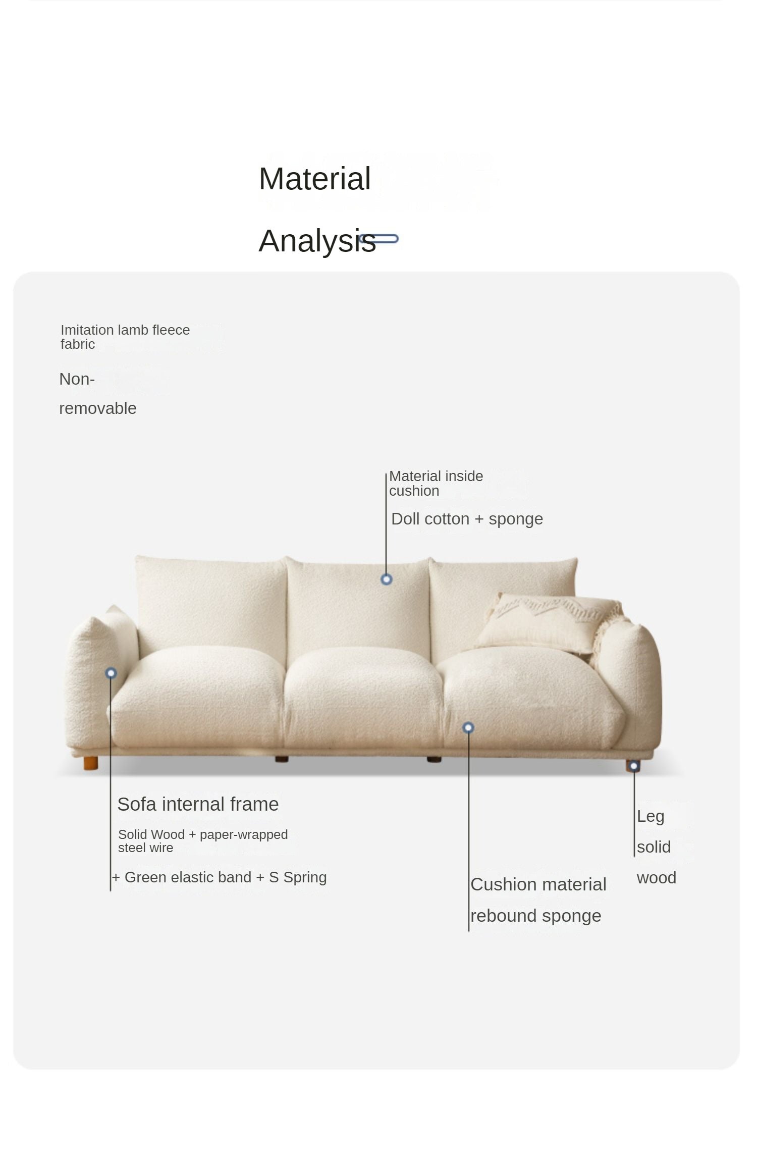 Velvet Wabi-sabi Style Sofa.