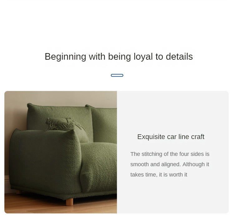 Velvet Wabi-sabi Style Sofa.
