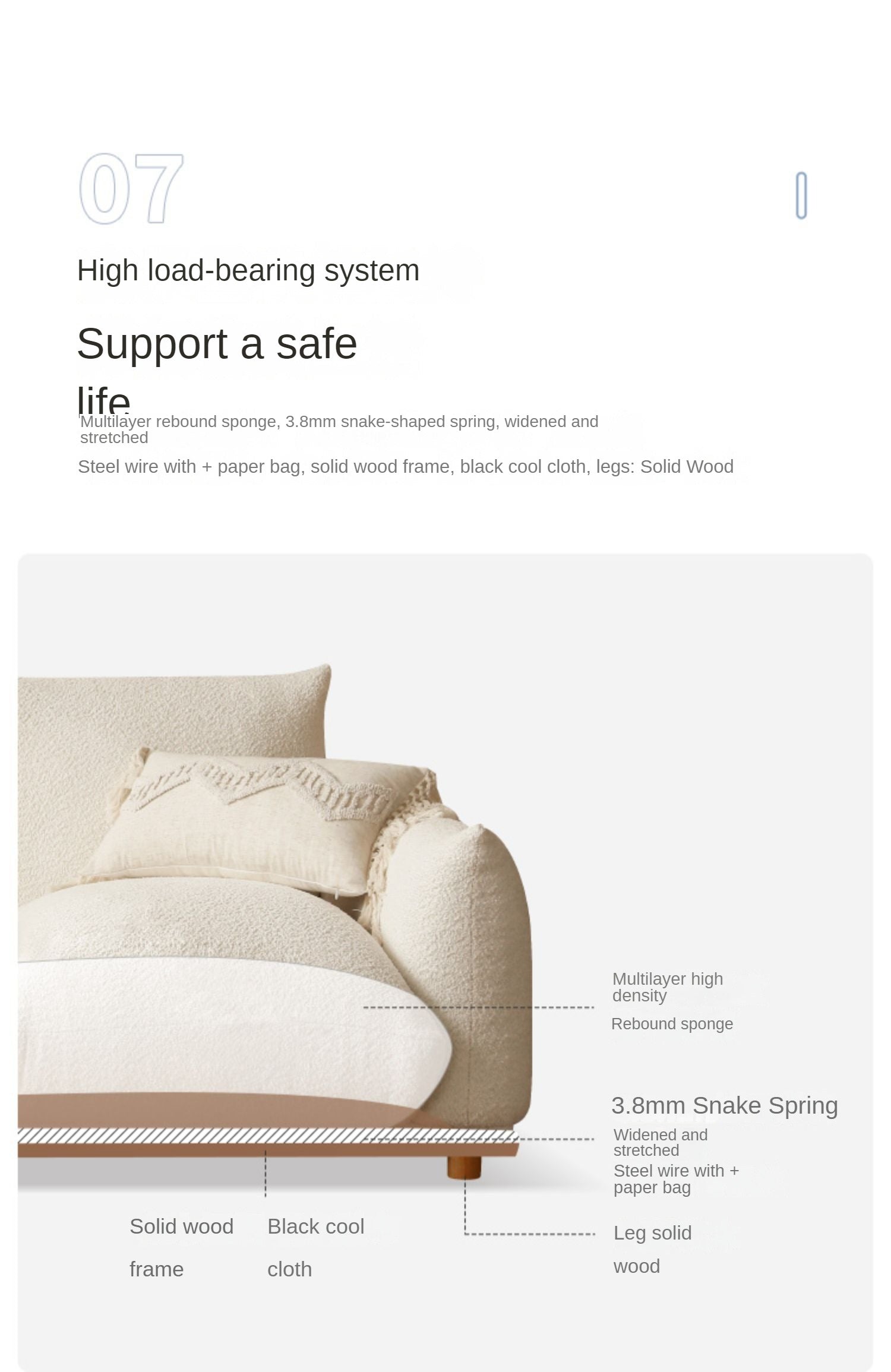 Velvet Wabi-sabi Style Sofa.