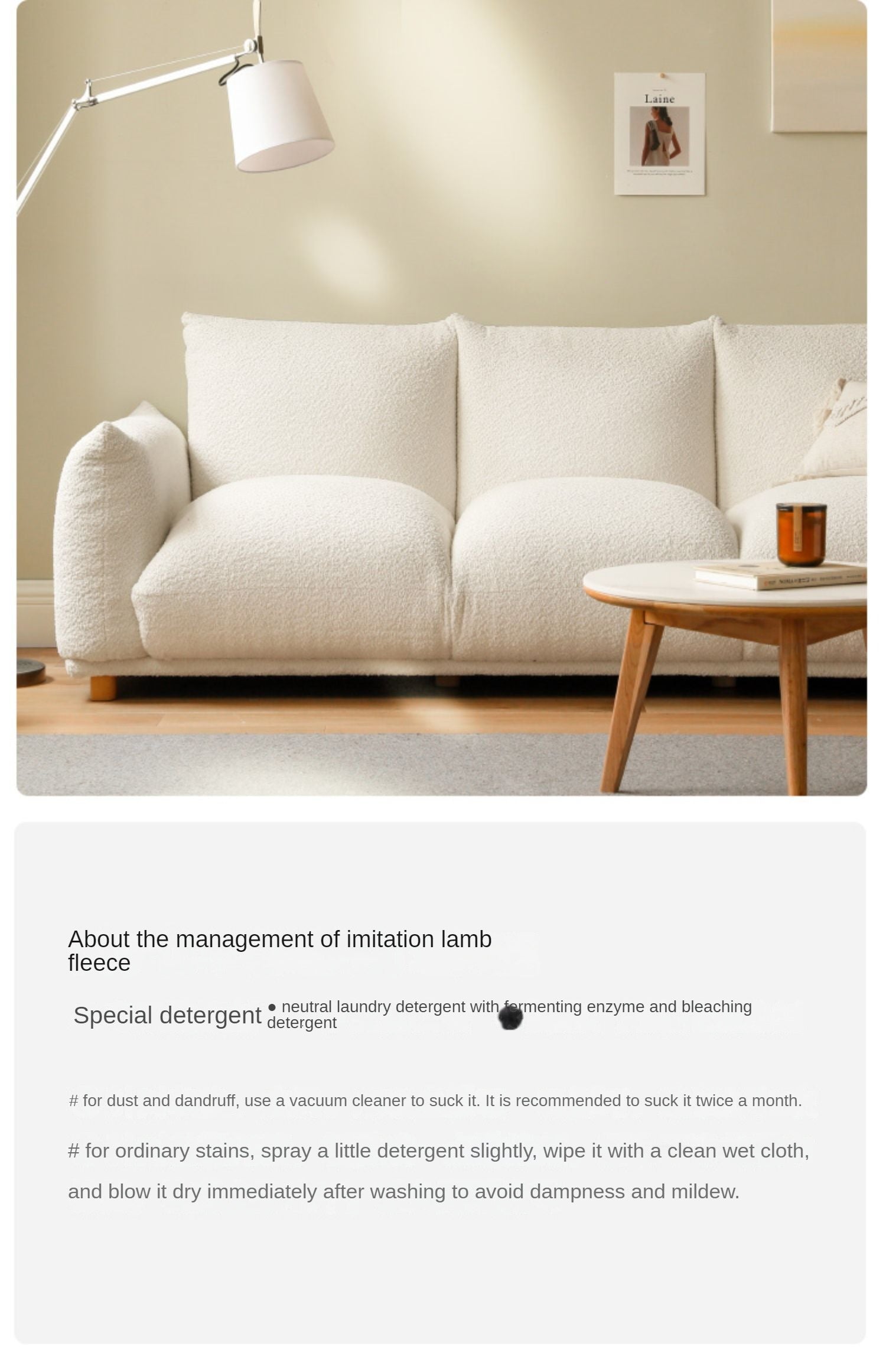 Velvet Wabi-sabi Style Sofa.