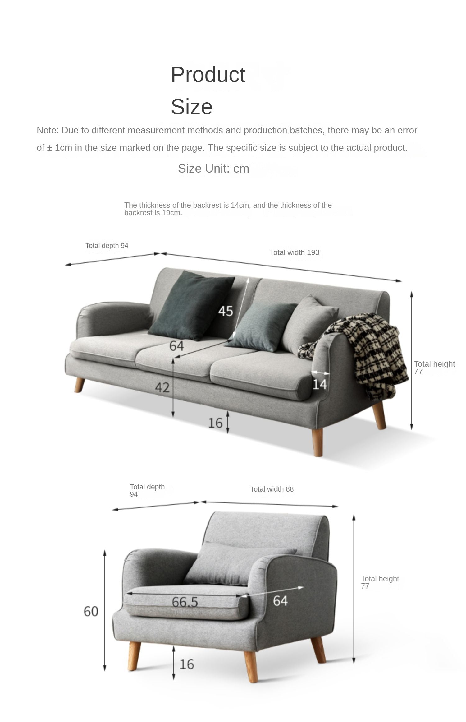 Fabric Simple Modern Sofa.