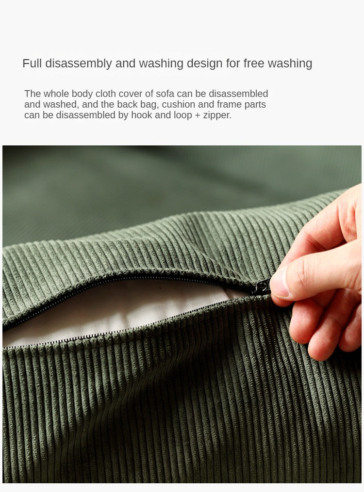 Velvet Retro Straight-row Sofa