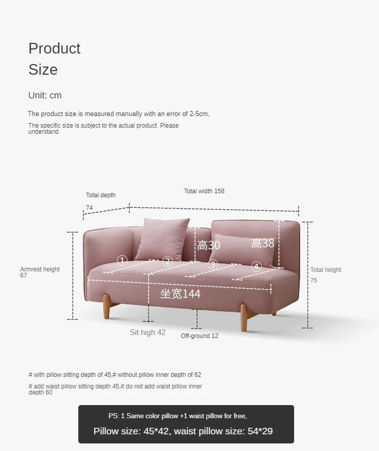 Fabric Sofa Beech Solid Wood.