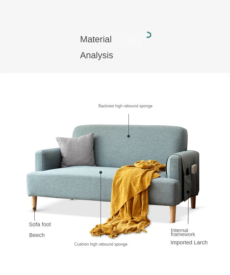 Fabric Double Sofa Scandinavian.