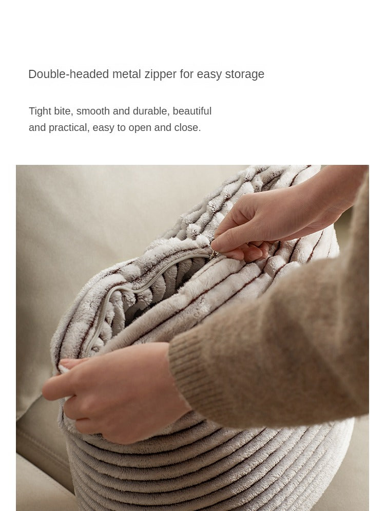 Warm Sheep Pillow Blanket 2-in-1