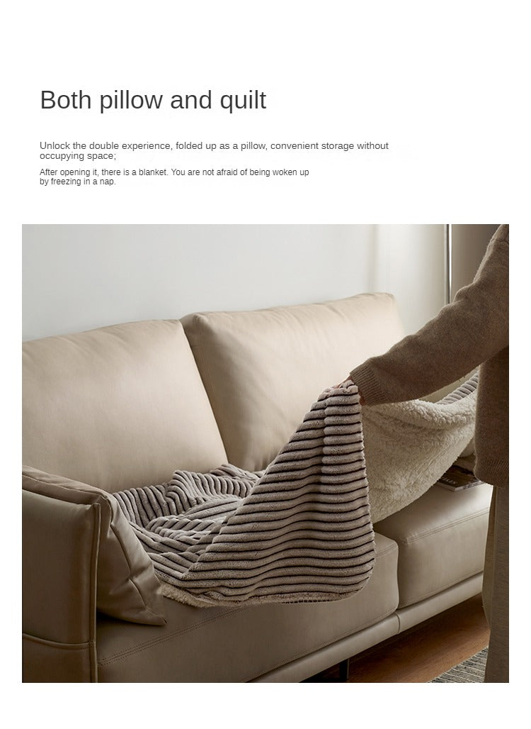 Warm Sheep Pillow Blanket 2-in-1